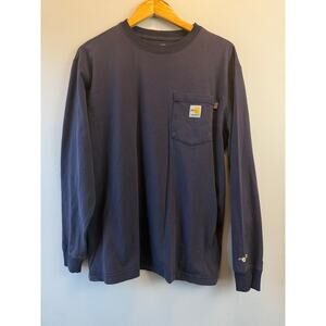 Carhartt FR Medium Long Sleeved Shirt Navy